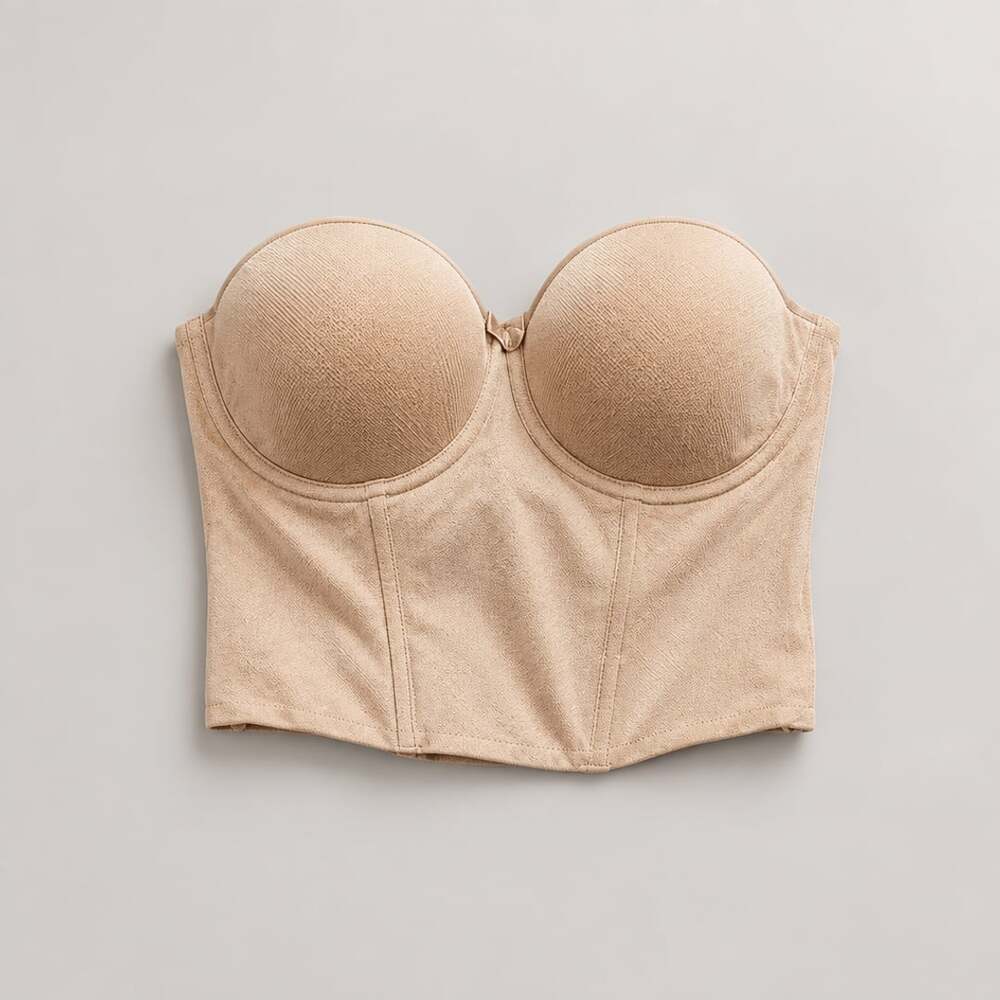 Le Mystere Soirée Short-Line Bustier Size 34D Nude
